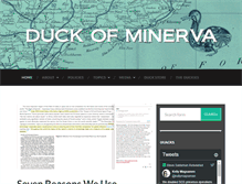 Tablet Screenshot of duckofminerva.com